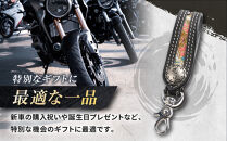 【デグナー】花山レザーキーホルダー[K-70K] 【カラー：都桜-ブラック】［ 京都 八王子 キーホルダー 革 人気 おすすめ 革 レザー ツーリング ライダー バイカー バイク ブランド メーカー ギア パーツ ］