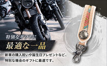 【デグナー】花山レザーキーホルダー[K-70K] 【カラー：都桜-タン】［ 京都 八王子 キーホルダー 革 人気 おすすめ 革 レザー ツーリング ライダー バイカー バイク ブランド メーカー ギア パーツ ］