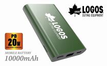 LOGOSモバイルバッテリー 10000mAh PD20W対応 LG-LP124G【グリーン】