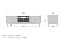 旭川家具 MUKU工房オリジナル ジャム テレビ台 ロー 150 北海道ナラ_04579
