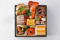 【冷蔵配送・12月31日お届け】迎賓館TOKIWA謹製「和・洋二部構成&nbsp;三段重おせち」～伝統と創意が織りなす味で彩る、厳選素材のおもてなし（4～5人前）