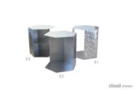 【板金屋がつくる】メタルインテリア シェルフ Honeycomb/Cloud 交互開放型