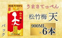 【宝酒造】松竹梅「天」（900ML紙パック×6本）［ タカラ 京都 お酒 日本酒 清酒 人気 おすすめ 定番 おいしい ギフト プレゼント 贈答 ご自宅用 お取り寄せ ］