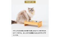 ペット用 フードボウル ダブル(縦16cm×横32cm×高さ9cm) ワンちゃんスタンプ