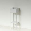 プランタースタンド棚付&nbsp;ハイタイプ&nbsp;約W22×D22×H70cm&nbsp;白木目&nbsp;小物スタンド&nbsp;AKU1044056