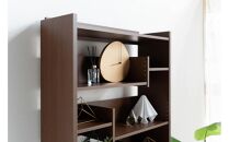 RIDE&nbsp;ライド&nbsp;90シェルフ&nbsp;ダークブラウン&nbsp;幅90&nbsp;高さ182&nbsp;さまざまなサイズの本を収納できる段違い棚