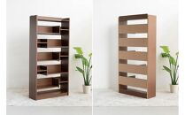 RIDE&nbsp;ライド&nbsp;90シェルフ&nbsp;ダークブラウン&nbsp;幅90&nbsp;高さ182&nbsp;さまざまなサイズの本を収納できる段違い棚