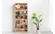 RIDE ライド 75シェルフ ライトブラウン 幅75 高さ182 さまざまなサイズの本を収納できる段違い棚