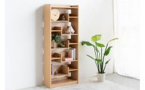 RIDE ライド 75シェルフ ライトブラウン 幅75 高さ182 さまざまなサイズの本を収納できる段違い棚