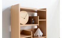 RIDE ライド 75シェルフ ライトブラウン 幅75 高さ182 さまざまなサイズの本を収納できる段違い棚