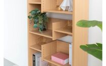 RIDE ライド 75シェルフ ライトブラウン 幅75 高さ182 さまざまなサイズの本を収納できる段違い棚