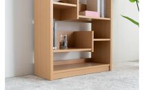 RIDE ライド 75シェルフ ライトブラウン 幅75 高さ182 さまざまなサイズの本を収納できる段違い棚