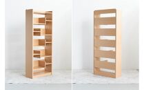 RIDE ライド 75シェルフ ライトブラウン 幅75 高さ182 さまざまなサイズの本を収納できる段違い棚