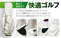 【ルーツゴルフ】ルーツツアーキャディバッグ&nbsp;ホワイト［&nbsp;京都&nbsp;ゴルフ&nbsp;ブランド&nbsp;世の中で一番飛ぶクラブを作りたい&nbsp;飛距離&nbsp;スコア&nbsp;人気&nbsp;おすすめ&nbsp;オーダーメイド&nbsp;特別仕様&nbsp;カスタマイズ&nbsp;カスタム&nbsp;］