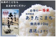 令和6年産 秋田県産あきたこまち 一等米 農家直送 無洗米10kg