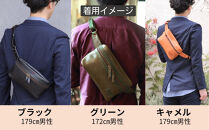 【万能Mサイズ】本革スリムボディバッグ【キャメル】 博多革工房 Japlish | ジャプリッシュ