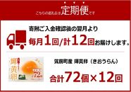 【定期便12回】輝黄卵（きおうらん）72個（6個入り×12パック）【卵 たまご タマゴ  国産 新鮮 直送 朝ごはん 卵かけごはん AJ012】