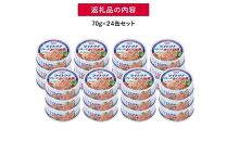 【3ヵ月ごと定期便／全3回】まぐろツナ缶セット 定番の油漬タイプ(70g×72缶) x 3回＜計216缶＞