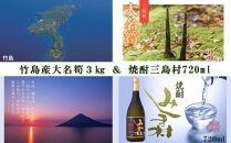 【2025年お届け】大名筍3kg（約11本）（竹島産）と焼酎みしま村720mlのセット