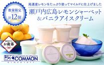 【お歳暮ギフト】瀬戸内広島レモンシャーベット＆バニラアイスクリームセットＭ
