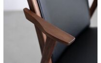 ハーフアームチェア&nbsp;ギル&nbsp;ウォールナット&nbsp;ちょい肘&nbsp;ラウンジチェア&nbsp;レザー&nbsp;北欧&nbsp;大川市