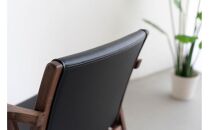 ハーフアームチェア&nbsp;ギル&nbsp;ウォールナット&nbsp;ちょい肘&nbsp;ラウンジチェア&nbsp;レザー&nbsp;北欧&nbsp;大川市