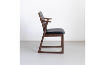 ハーフアームチェア&nbsp;ギル&nbsp;ウォールナット&nbsp;ちょい肘&nbsp;ラウンジチェア&nbsp;レザー&nbsp;北欧&nbsp;大川市