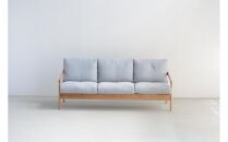 ウッドフレームソファ パイク3P フェザークッション オーク無垢材 大川市 辻製作所