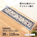 玄関マット&nbsp;モンテサラサ&nbsp;30×110cm&nbsp;ネイビー&nbsp;室内&nbsp;洗える&nbsp;日本製&nbsp;ウィルトン織り&nbsp;すべり止め