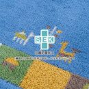 玄関マット&nbsp;シエラ&nbsp;45×75cm&nbsp;ブルー&nbsp;室内&nbsp;洗える&nbsp;日本製&nbsp;ウィルトン織り&nbsp;すべり止め