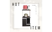 家事楽スライド式コンパクト収納！レンジも炊飯器もポットもOK！コンセント1500W！&nbsp;レンジ台&nbsp;収納&nbsp;台所&nbsp;食器棚&nbsp;炊飯器&nbsp;台所&nbsp;台所収納&nbsp;扉式&nbsp;スリム&nbsp;米びつ入れ&nbsp;キッチンボード&nbsp;キッチン&nbsp;インテリア&nbsp;収納家具&nbsp;キッチンカウンター&nbsp;キッチンラック収納&nbsp;simple&nbsp;シンプル&nbsp;日本製&nbsp;国産&nbsp;整理&nbsp;タンス&nbsp;レンジボード&nbsp;レンジラック&nbsp;棚&nbsp;幅48&nbsp;幅48cm&nbsp;48レンジ台&nbsp;扉式&nbsp;ルシード&nbsp;ブラック