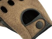 【Mサイズ】ペッカリードライビンググローブ（カラー：ライトブラウン×ブラック）