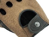 【LLサイズ】ペッカリードライビンググローブ（カラー：ライトブラウン×ブラック）