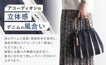 【京都 KOSHO】ougi accordion バッグ ＜デニム/アイボリー＞［ 京都 帆布 バッグ ブランド おしゃれ 人気 おすすめ 鞄 かばん お取り寄せ 通販 ギフト 送料無料 ふるさと納税 ］