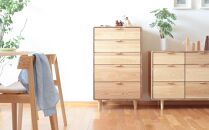 旭川家具&nbsp;WOW&nbsp;ワオ&nbsp;ミドルチェスト&nbsp;丸脚_04706