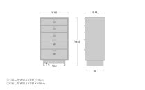 旭川家具&nbsp;WOW&nbsp;ワオ&nbsp;ミドルチェスト&nbsp;丸脚_04706