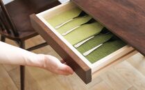 旭川家具 クリエイトファニチャー W&B ダイニングテーブル 引出し付き_04721