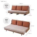 【開梱設置】ソファベッド&nbsp;幅200cmフォース&nbsp;【ヴィンテージナチュラル×ベージュ】ごろ寝ソファセミダブル【モーブル／大川家具】