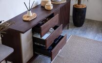 AGUERO&nbsp;アゲロ&nbsp;160cm&nbsp;サイドボード&nbsp;＜ウォールナット＞&nbsp;&nbsp;【モーブル】【大川家具】