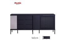 AGUERO&nbsp;アゲロ&nbsp;160cm&nbsp;サイドボード&nbsp;＜オークブラック＞&nbsp;&nbsp;【モーブル】【大川家具】