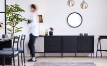 AGUERO&nbsp;アゲロ&nbsp;160cm&nbsp;サイドボード&nbsp;＜オークブラック＞&nbsp;&nbsp;【モーブル】【大川家具】