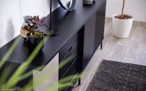 AGUERO&nbsp;アゲロ&nbsp;160cm&nbsp;サイドボード&nbsp;＜オークブラック＞&nbsp;&nbsp;【モーブル】【大川家具】