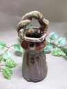 【信楽焼】陶彩手付花入　花器　花瓶　　　　nha-052