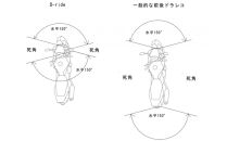 世界初　日米特許取得　バイク用バックミラー型前後ドライブレコーダー