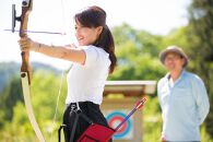 ★アメリカンBBQ付き★森のフィールドアーチェリー体験２名様分