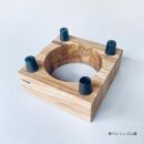 ペットフードテーブル　hole&nbsp;S（福岡市内製造）（ガラスボウル付き）