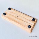 ペットフードテーブル　carving&nbsp;SS&nbsp;2連（福岡市内製造）（ガラスボウル付き）