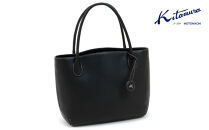 セミショルダーバッグ　(Y-1312) ブラック／サンドベージュステッチ〈キタムラ〉