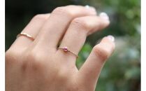 【プレゼント包装付き】K10 誕生石チェーンリング・S