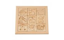 ＭＯＣＣＯ   ヒノキの動物パズル  木製玩具  木のおもちゃ 対象年齢3歳から